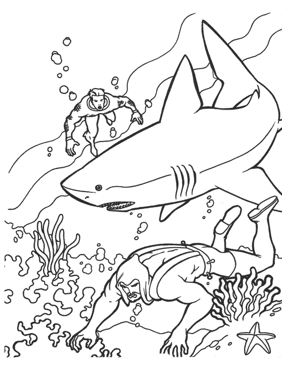 Dessin à colorier: Aquaman (Super-héros) #84974 - Coloriages à imprimer