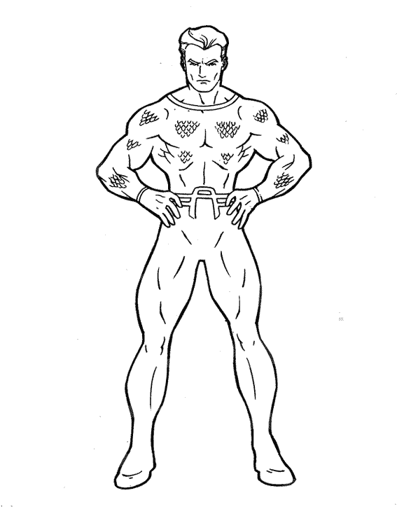Dessin à colorier: Aquaman (Super-héros) #84979 - Coloriages à Imprimer Gratuits