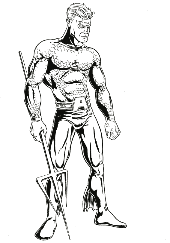 Dessin à colorier: Aquaman (Super-héros) #85013 - Coloriages à Imprimer Gratuits