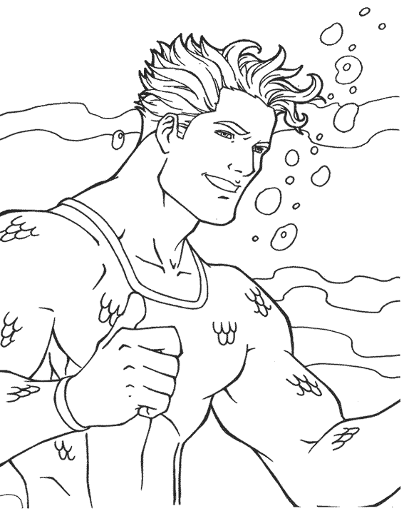 Dessin à colorier: Aquaman (Super-héros) #85030 - Coloriages à Imprimer Gratuits