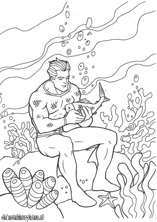 Dessin à colorier: Aquaman (Super-héros) #85061 - Coloriages à imprimer