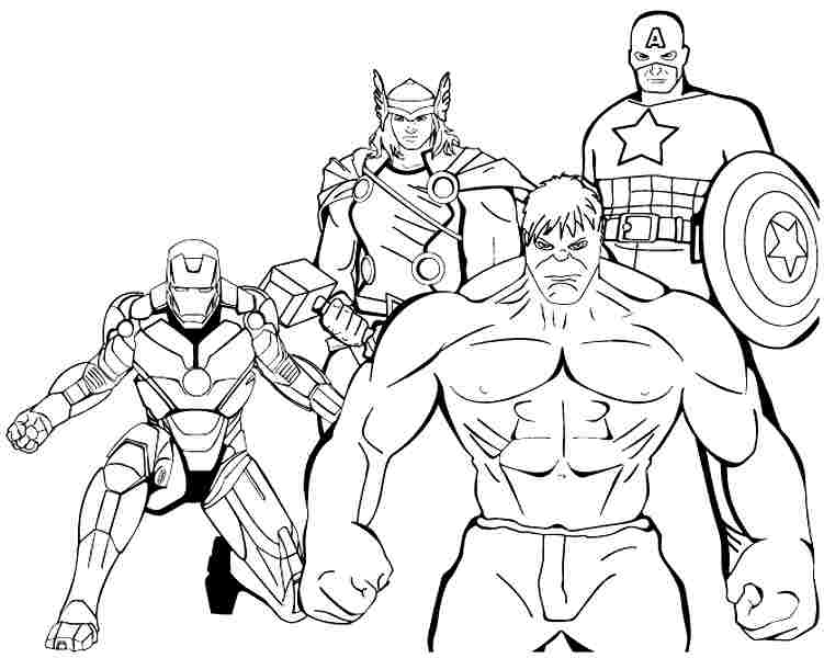 Dessin à colorier: Avengers (Super-héros) #74028 - Coloriages à Imprimer Gratuits