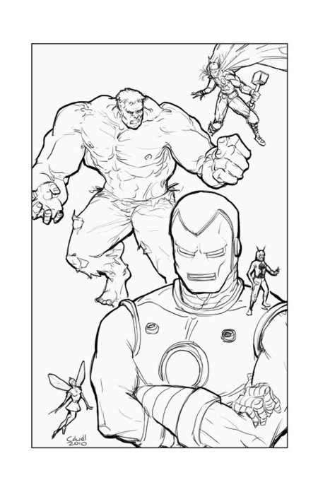 Dessin à colorier: Avengers (Super-héros) #74052 - Coloriages à Imprimer Gratuits