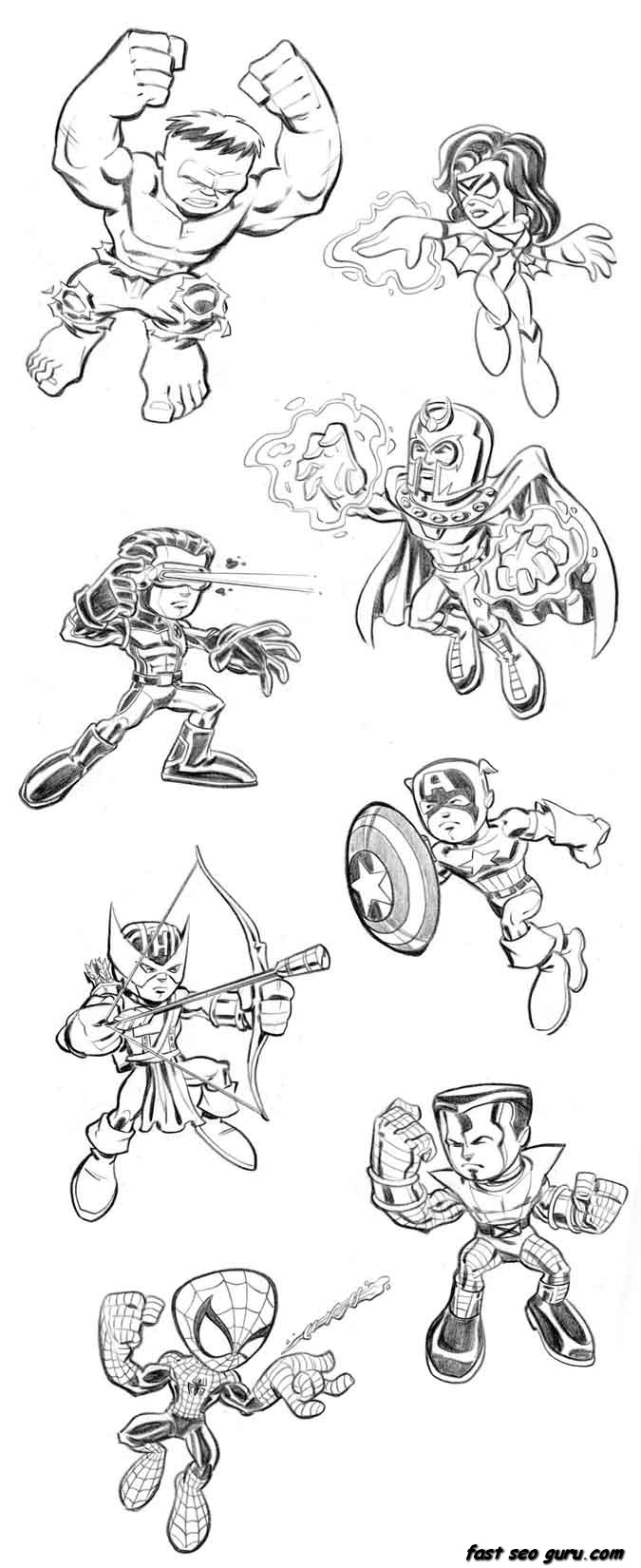 Dessin à colorier: Avengers (Super-héros) #74060 - Coloriages à Imprimer Gratuits