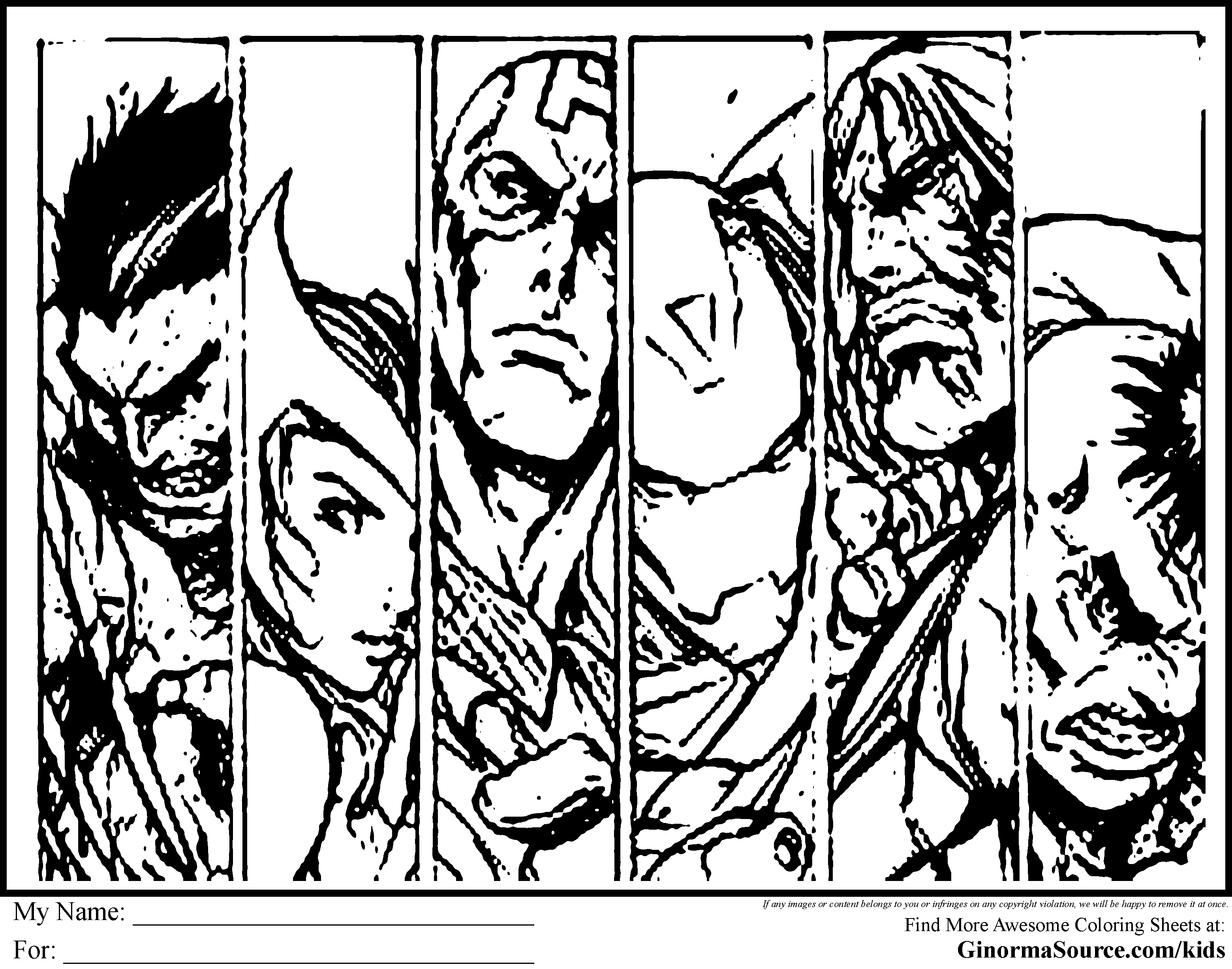 Dessin à colorier: Avengers (Super-héros) #74064 - Coloriages à Imprimer Gratuits