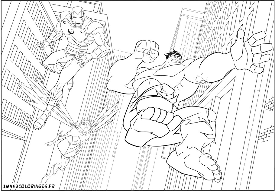 Dessin à colorier: Avengers (Super-héros) #74090 - Coloriages à Imprimer Gratuits