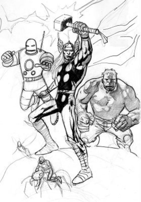 Dessin à colorier: Avengers (Super-héros) #74092 - Coloriages à Imprimer Gratuits