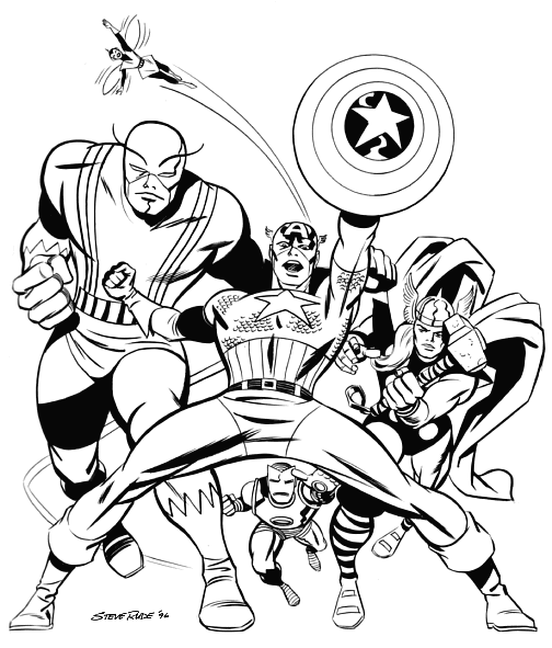 Dessin à colorier: Avengers (Super-héros) #74103 - Coloriages à Imprimer Gratuits