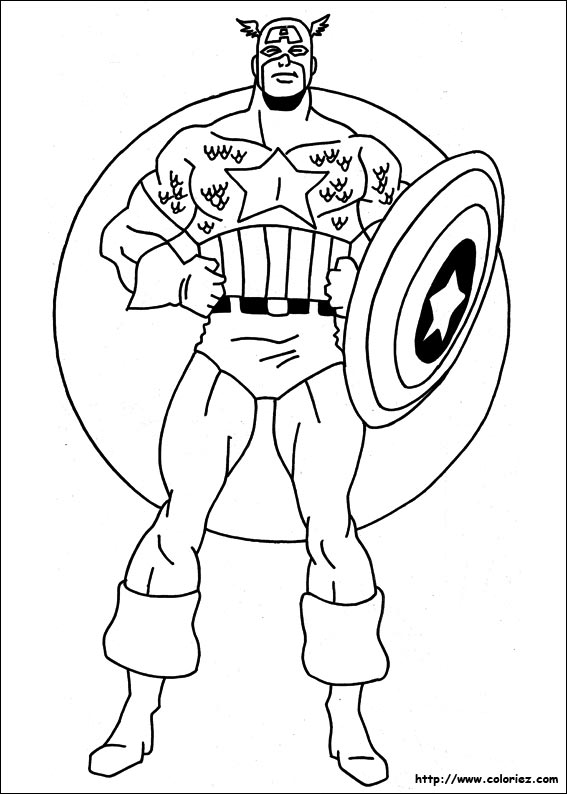 Dessin à colorier: Avengers (Super-héros) #74116 - Coloriages à imprimer