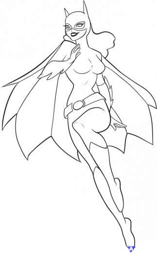 Dessin à colorier: Batgirl (Super-héros) #77734 - Coloriages à imprimer