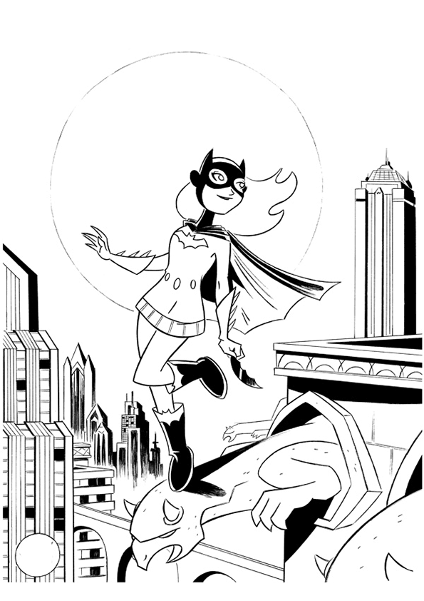 Dessin à colorier: Batgirl (Super-héros) #77801 - Coloriages à imprimer