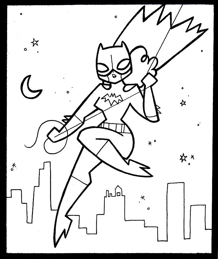 Dessin à colorier: Batgirl (Super-héros) #78012 - Coloriages à Imprimer Gratuits