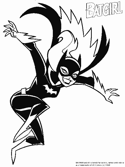 Dessin à colorier: Batgirl (Super-héros) #78018 - Coloriages à imprimer