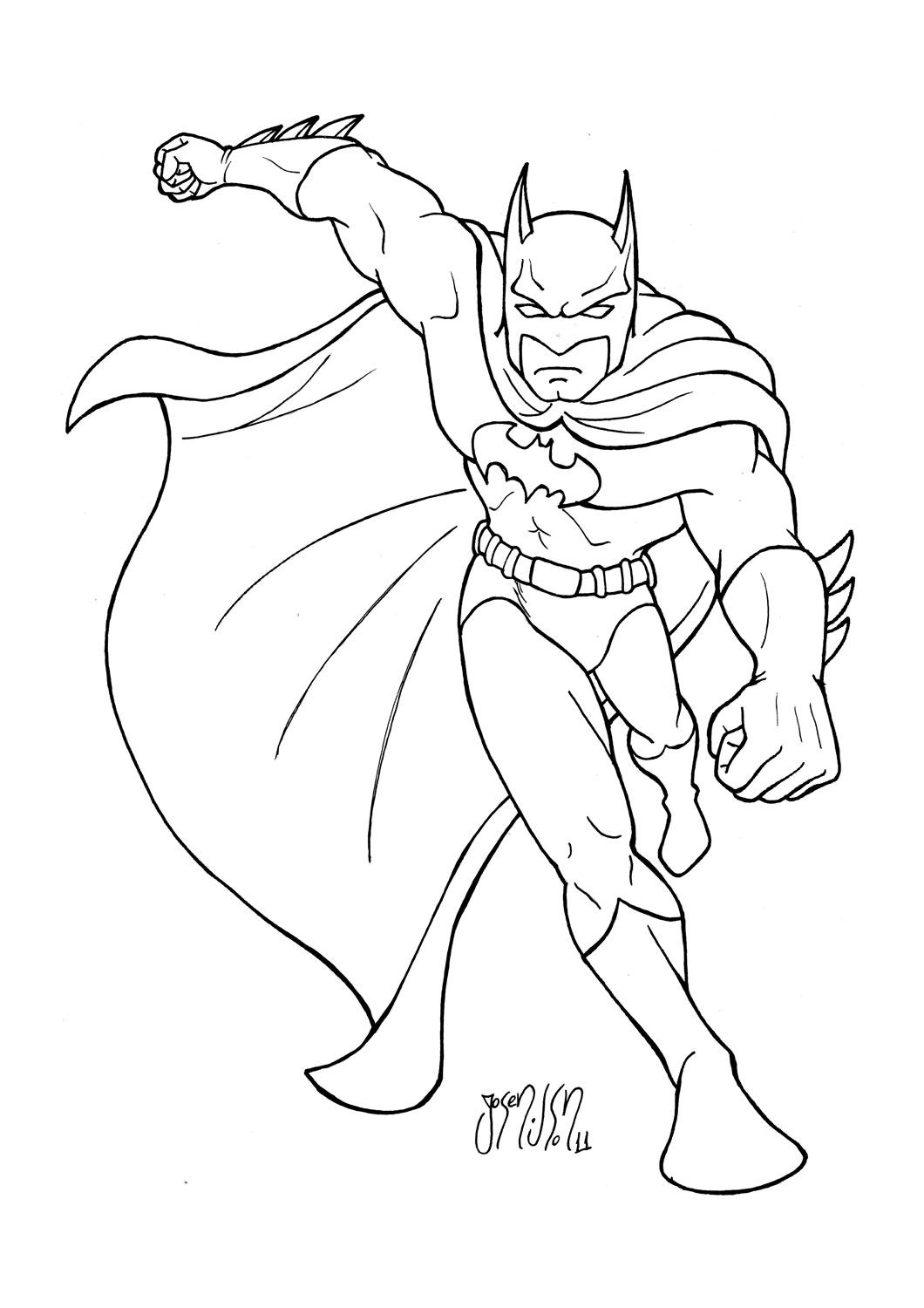 Dessin à colorier: Batgirl (Super-héros) #78041 - Coloriages à Imprimer Gratuits