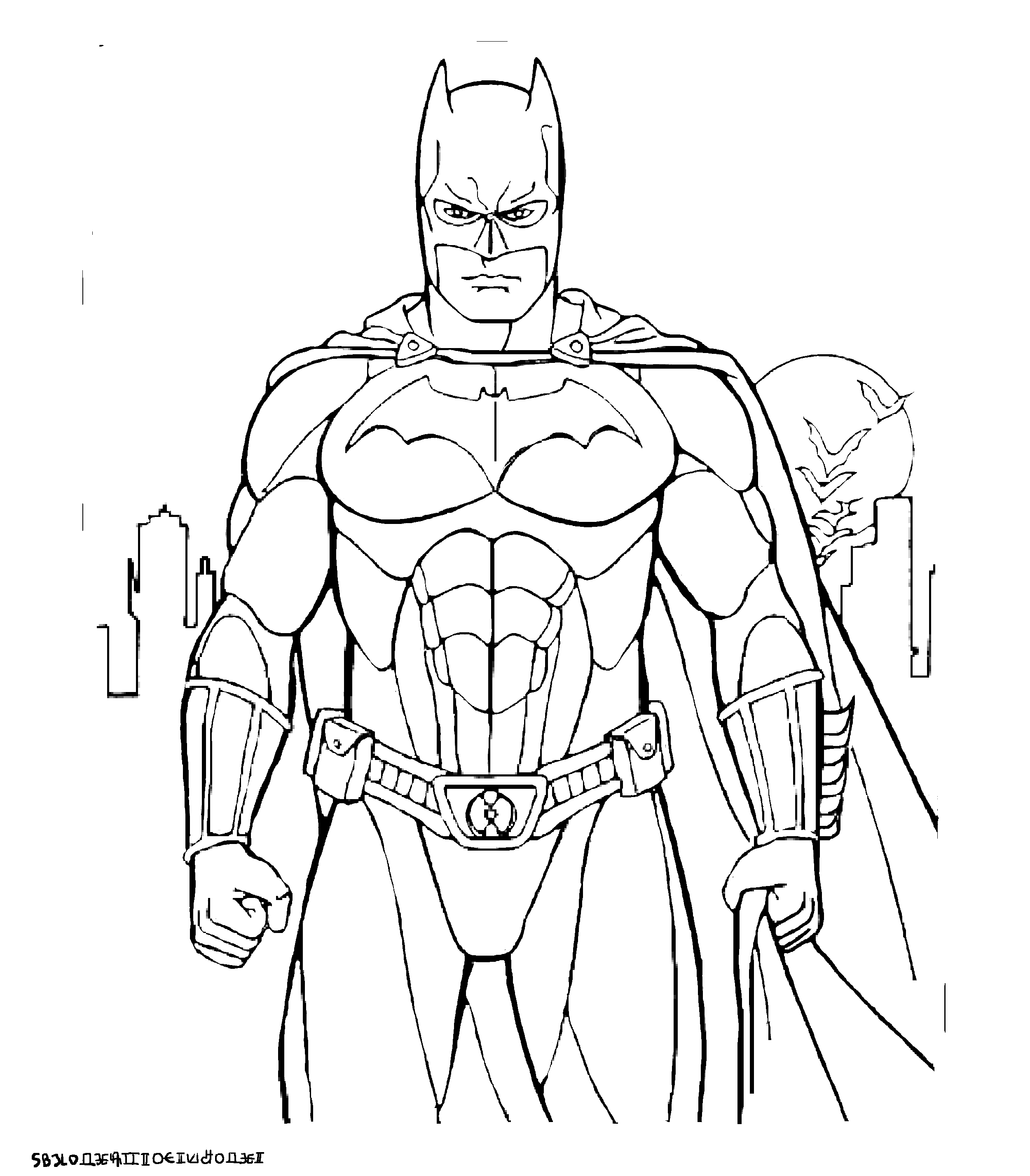 Dessin à colorier: Batman (Super-héros) #76835 - Coloriages à Imprimer Gratuits