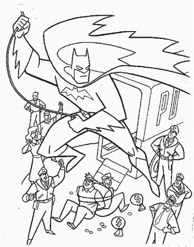 Dessin à colorier: Batman (Super-héros) #76853 - Coloriages à Imprimer Gratuits