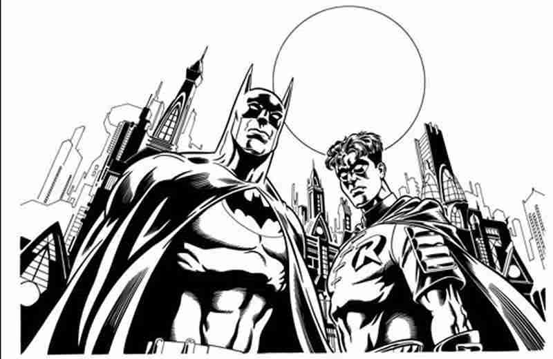 Dessin à colorier: Batman (Super-héros) #76854 - Coloriages à imprimer