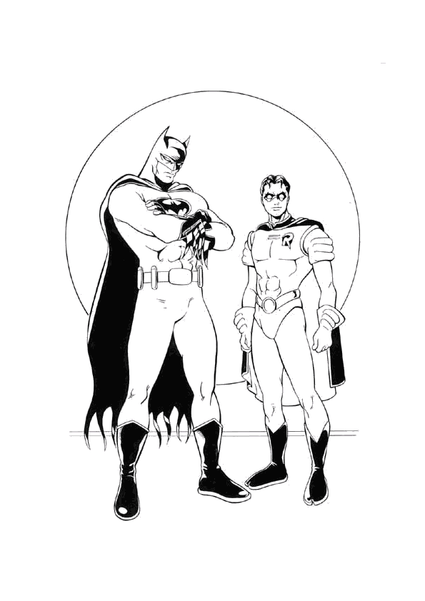 Dessin à colorier: Batman (Super-héros) #76859 - Coloriages à Imprimer Gratuits
