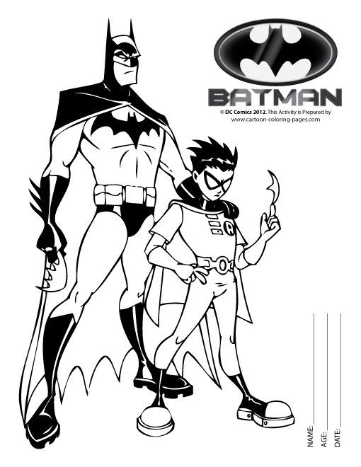 Dessin à colorier: Batman (Super-héros) #76862 - Coloriages à Imprimer Gratuits