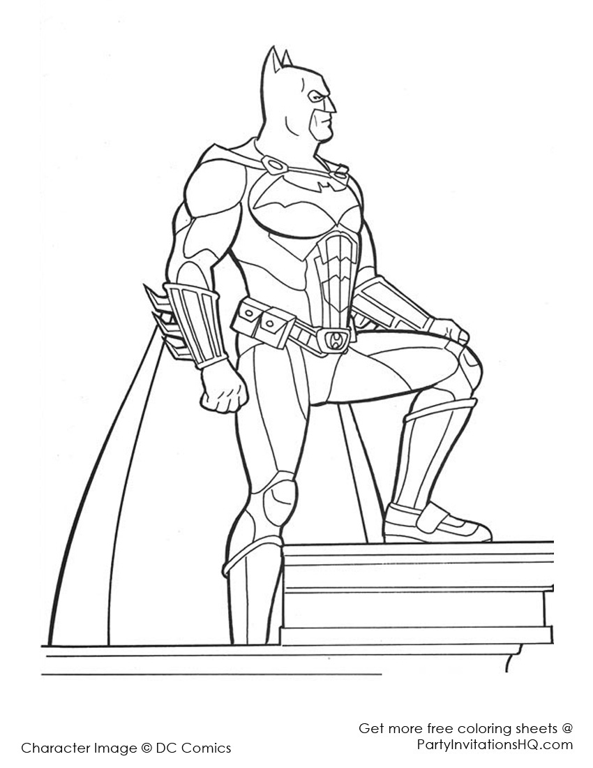 Dessin à colorier: Batman (Super-héros) #76864 - Coloriages à Imprimer Gratuits
