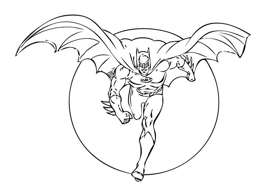 Dessin à colorier: Batman (Super-héros) #76870 - Coloriages à imprimer
