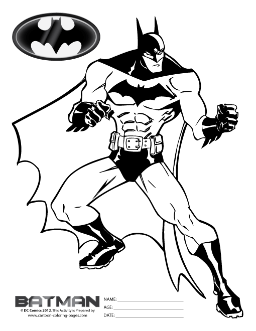 Dessin à colorier: Batman (Super-héros) #76890 - Coloriages à Imprimer Gratuits