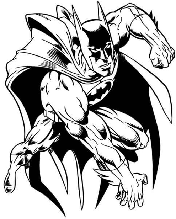 Dessin à colorier: Batman (Super-héros) #76893 - Coloriages à Imprimer Gratuits