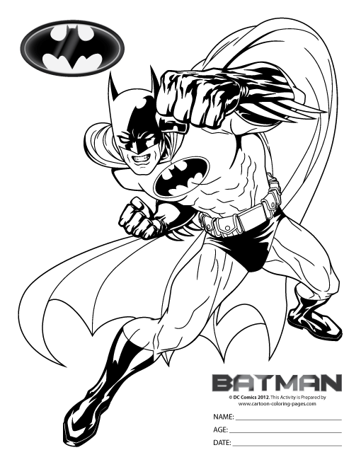 Dessin à colorier: Batman (Super-héros) #76898 - Coloriages à imprimer