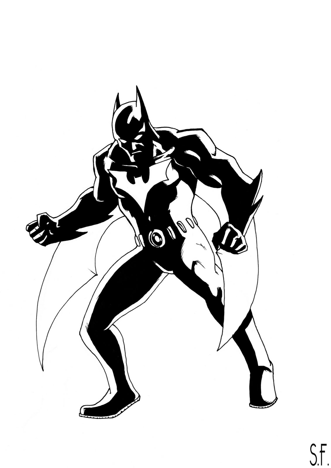 Dessin à colorier: Batman (Super-héros) #76920 - Coloriages à imprimer