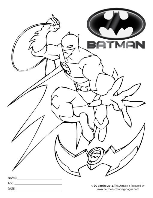 Dessin à colorier: Batman (Super-héros) #76928 - Coloriages à Imprimer Gratuits
