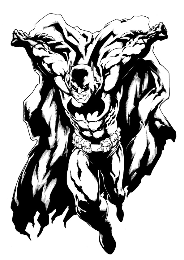 Dessin à colorier: Batman (Super-héros) #77032 - Coloriages à imprimer