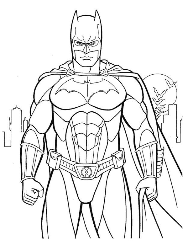 Dessin à colorier: Batman (Super-héros) #77061 - Coloriages à imprimer