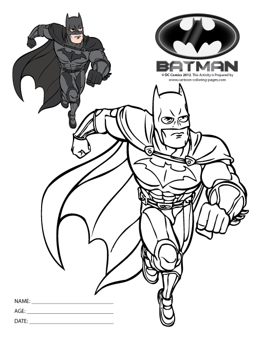 Dessin à colorier: Batman (Super-héros) #77094 - Coloriages à Imprimer Gratuits