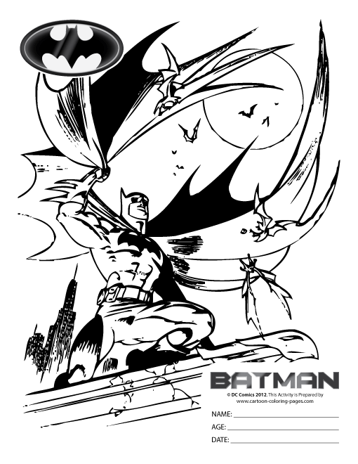 Dessin à colorier: Batman (Super-héros) #77098 - Coloriages à Imprimer Gratuits