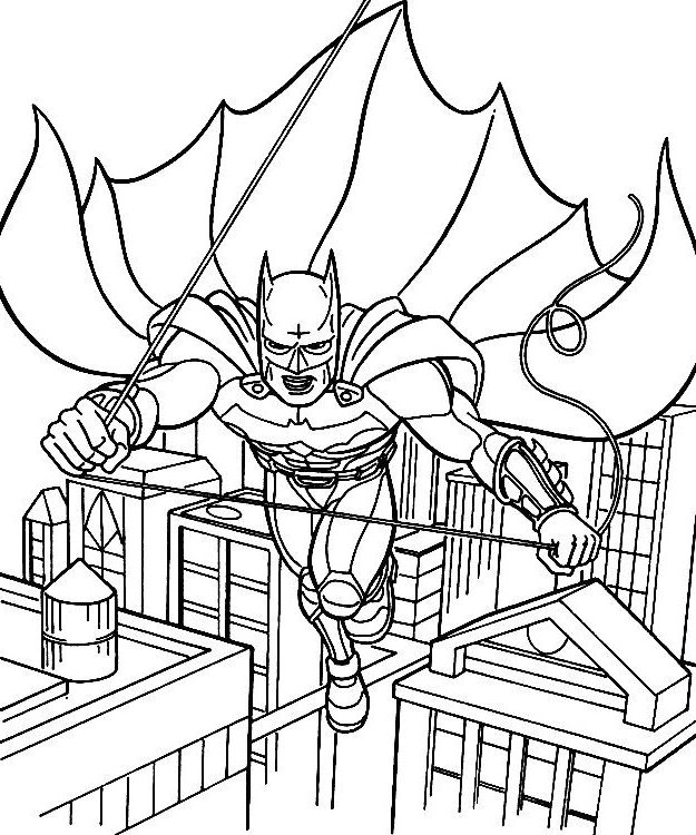 Dessin à colorier: Batman (Super-héros) #77099 - Coloriages à imprimer