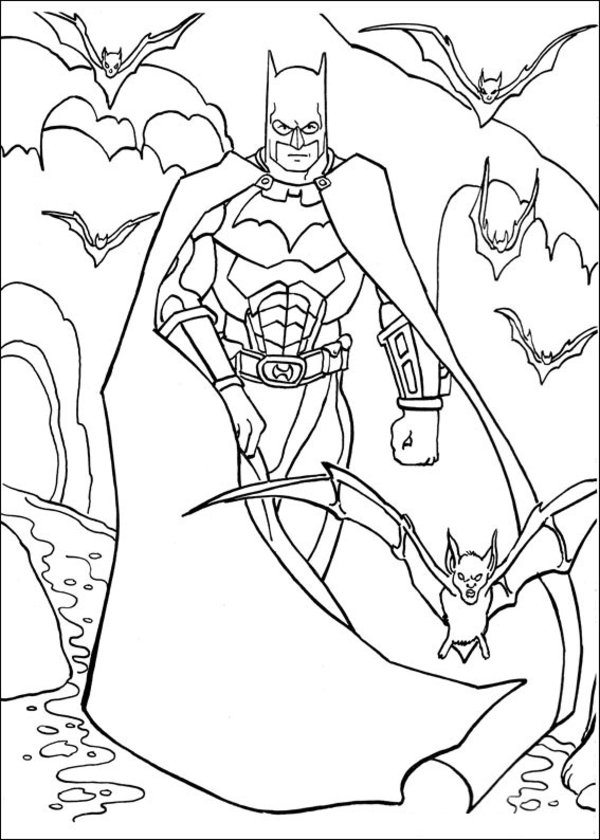 Dessin à colorier: Batman (Super-héros) #77174 - Coloriages à imprimer