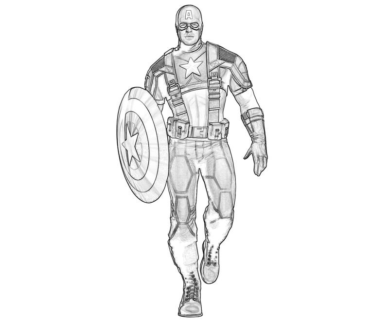 Dessin à colorier: Captain America (Super-héros) #76574 - Coloriages à Imprimer Gratuits