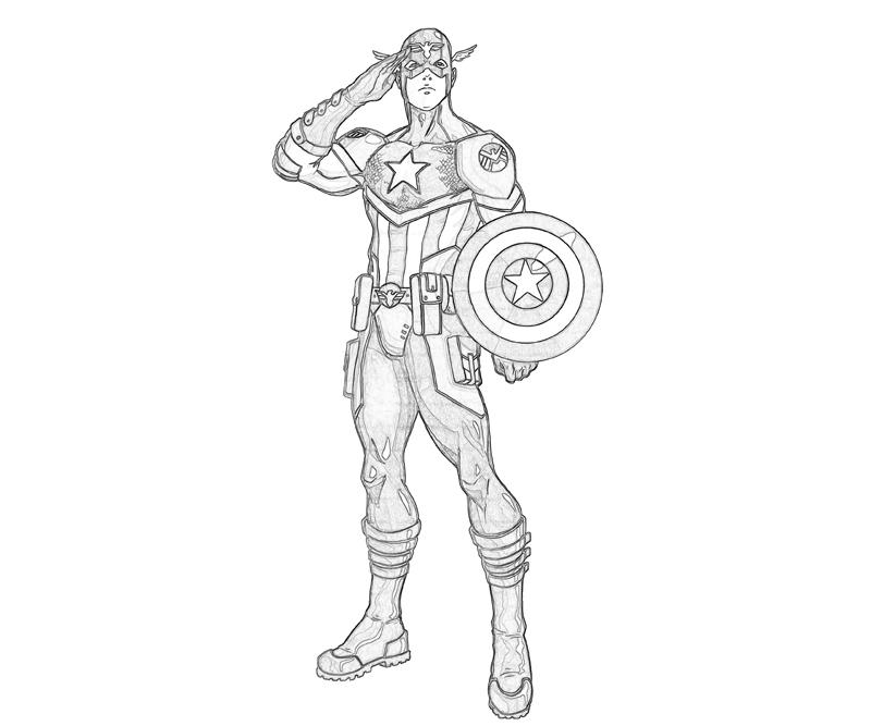 Dessin à colorier: Captain America (Super-héros) #76648 - Coloriages à Imprimer Gratuits