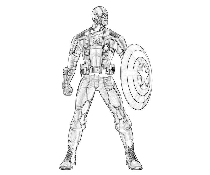 Dessin à colorier: Captain America (Super-héros) #76668 - Coloriages à imprimer