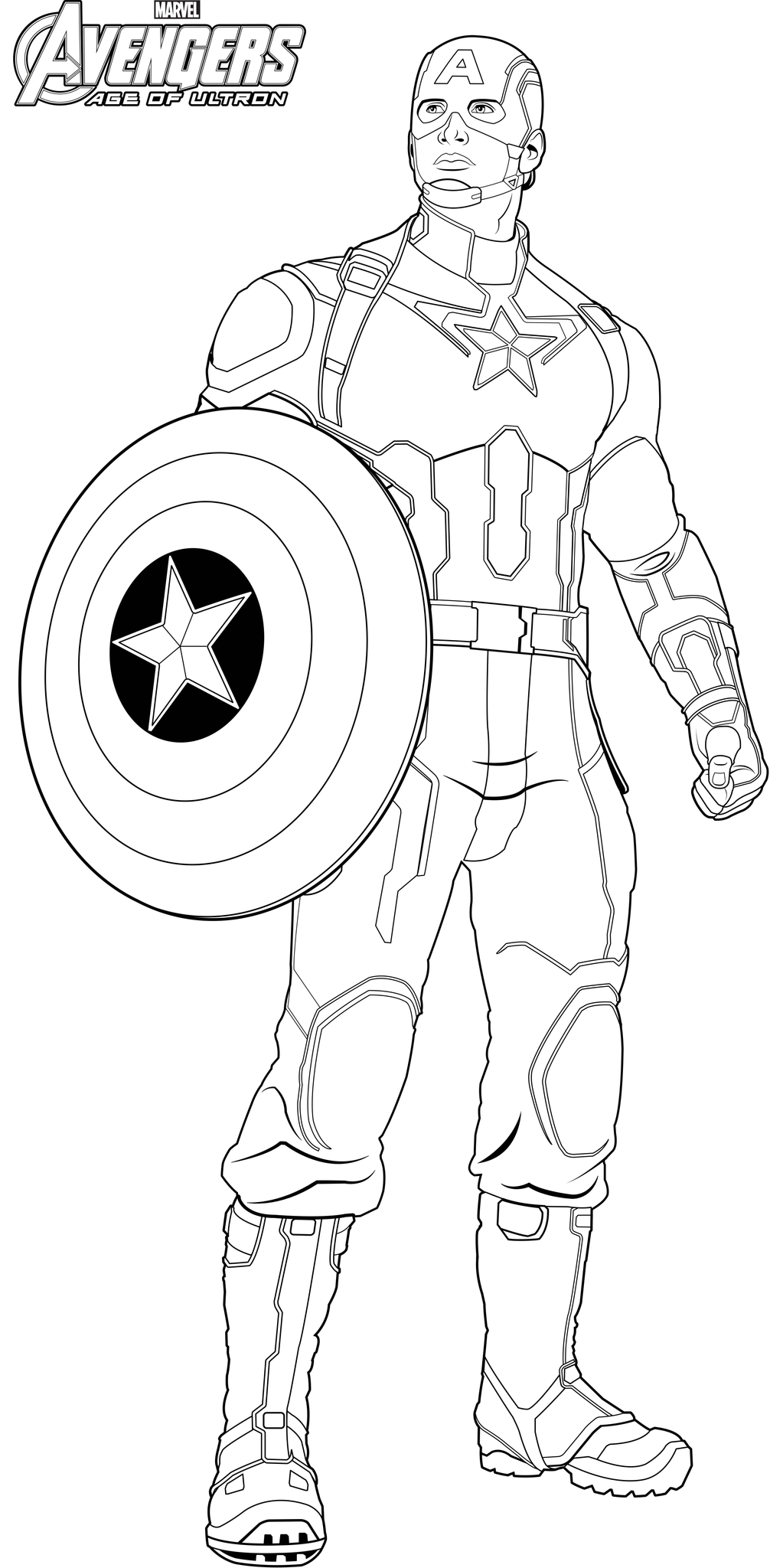 Coloriages Captain America (Super-héros) – Dessins à colorier