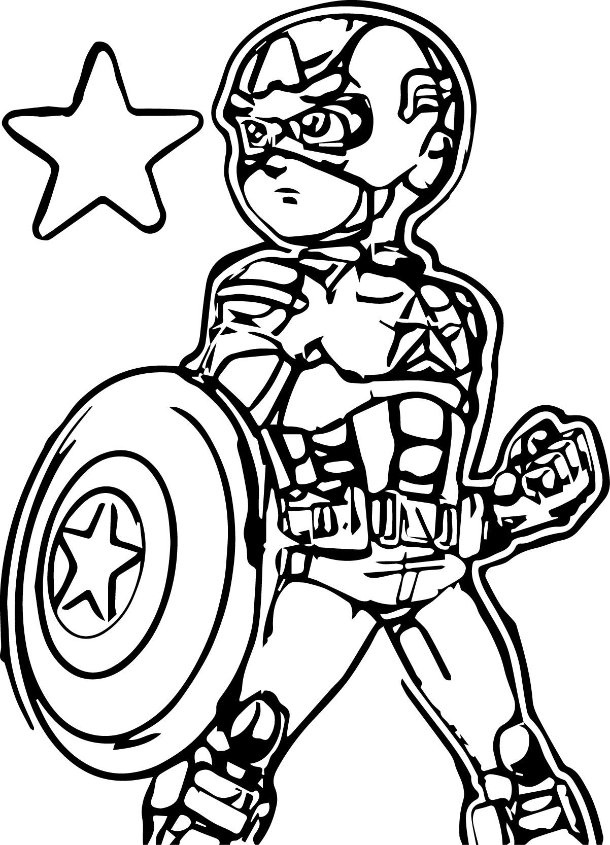 Coloriage Captain America marvel super heros 
