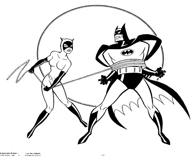 Dessin à colorier: Catwoman (Super-héros) #78102 - Coloriages à imprimer