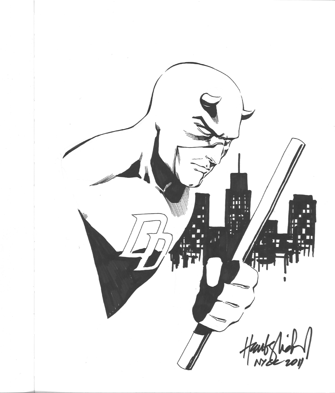 Dessin à colorier: Daredevil (Super-héros) #78225 - Coloriages à Imprimer Gratuits
