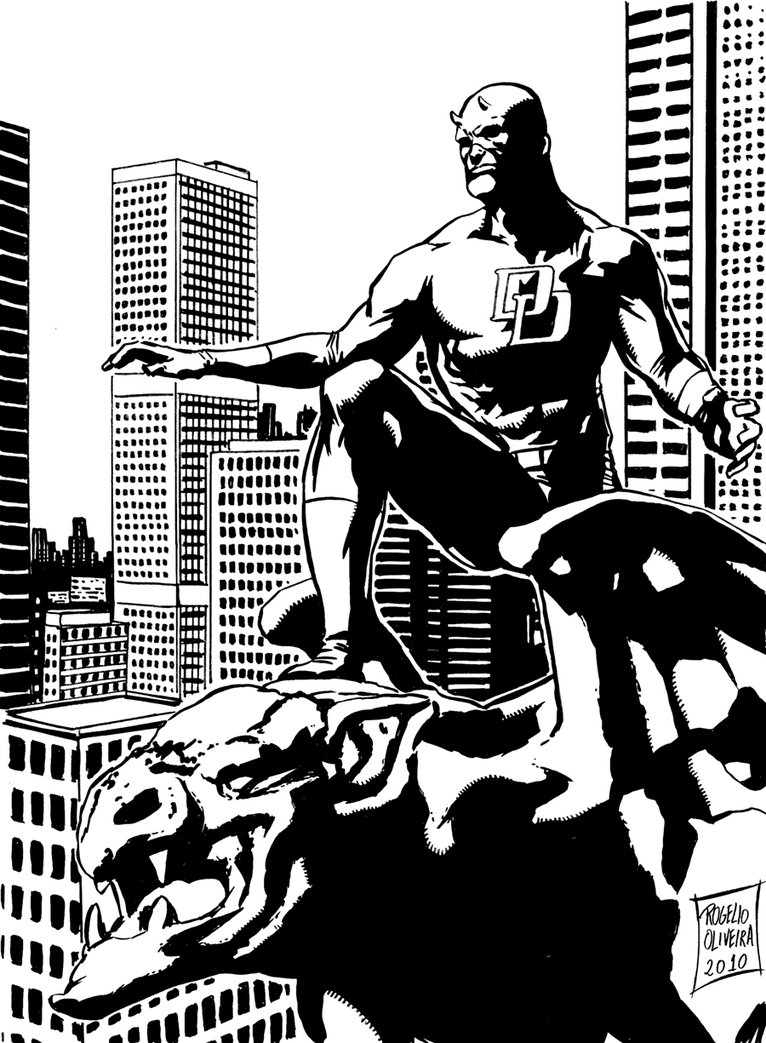 Dessin à colorier: Daredevil (Super-héros) #78232 - Coloriages à Imprimer Gratuits