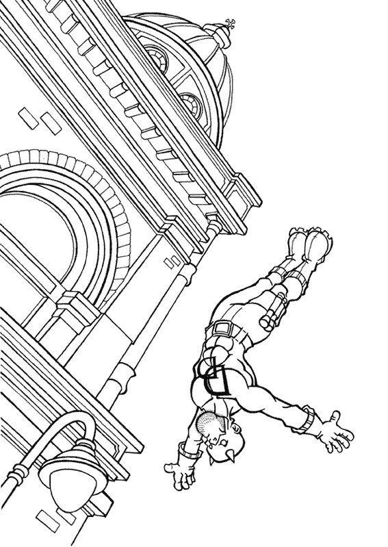 Dessin à colorier: Daredevil (Super-héros) #78240 - Coloriages à imprimer