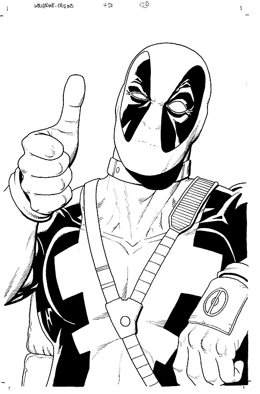 Dessin à colorier: Deadpool (Super-héros) #82847 - Coloriages à Imprimer Gratuits