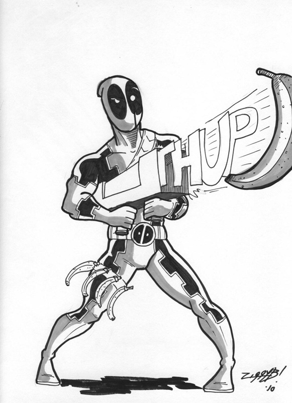 Dessin à colorier: Deadpool (Super-héros) #82856 - Coloriages à Imprimer Gratuits