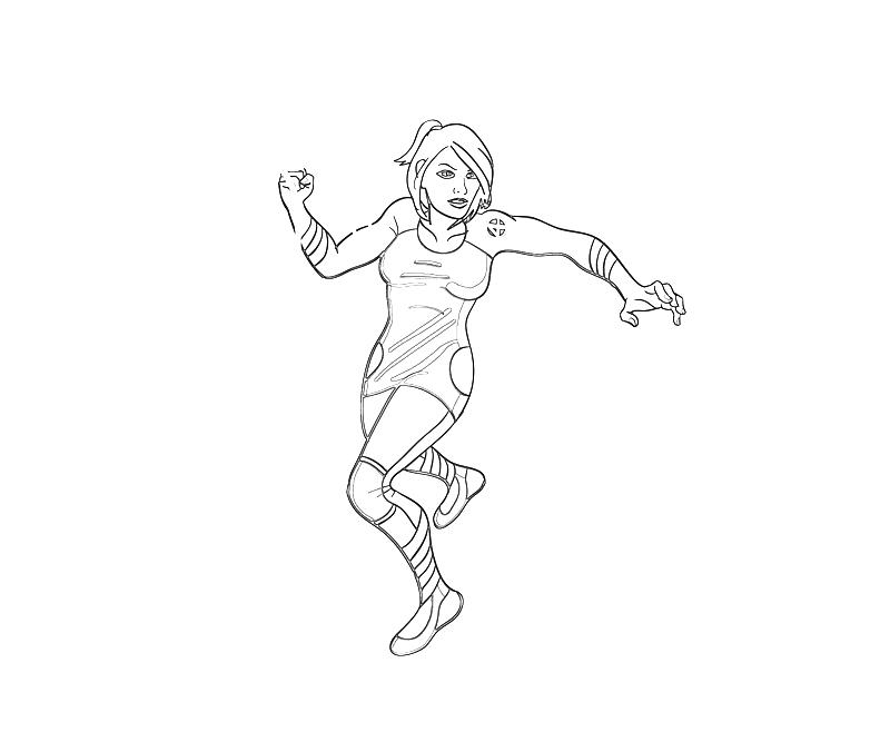 Dessin à colorier: Femme invisible (Super-héros) #83228 - Coloriages à imprimer