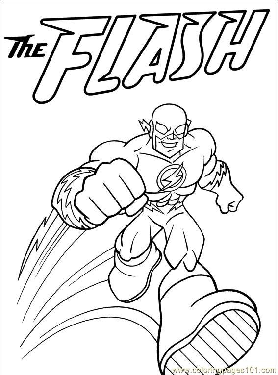Dessin à colorier: Flash (Super-héros) #83349 - Coloriages à Imprimer Gratuits