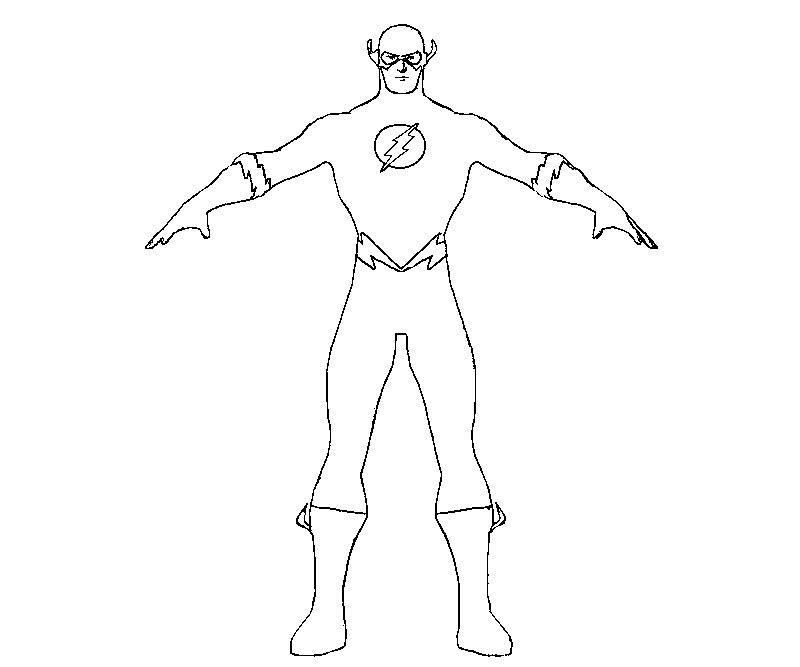 Dessin à colorier: Flash (Super-héros) #83366 - Coloriages à imprimer